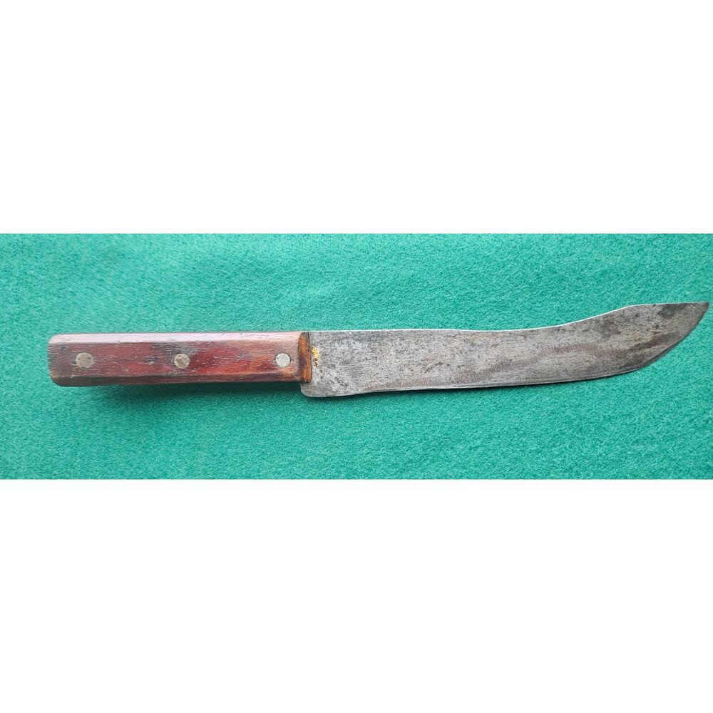 Vintage Butcher Knife Carbon Steel Kitchen